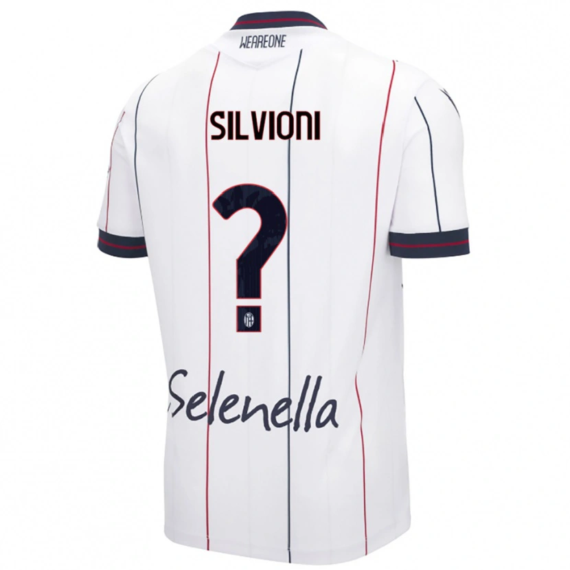 Danxen Enfant Maillot Ludovica Silvioni #0 Blanc Bleu Roi Tenues Extérieur 2025/26 T-Shirt