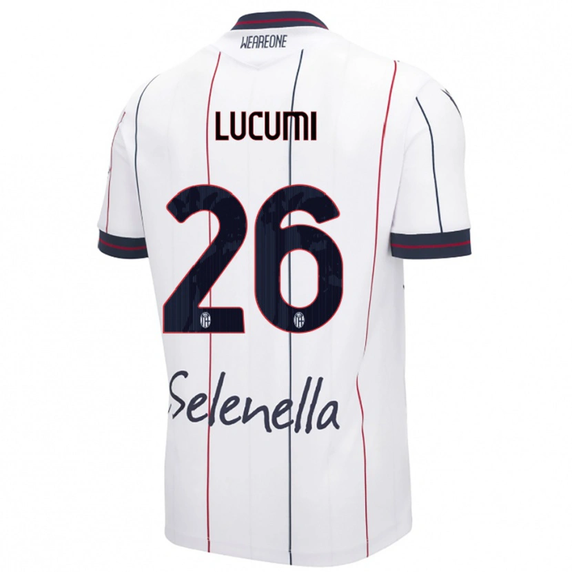 Danxen Enfant Maillot Jhon Lucumí #26 Blanc Bleu Roi Tenues Extérieur 2025/26 T-Shirt