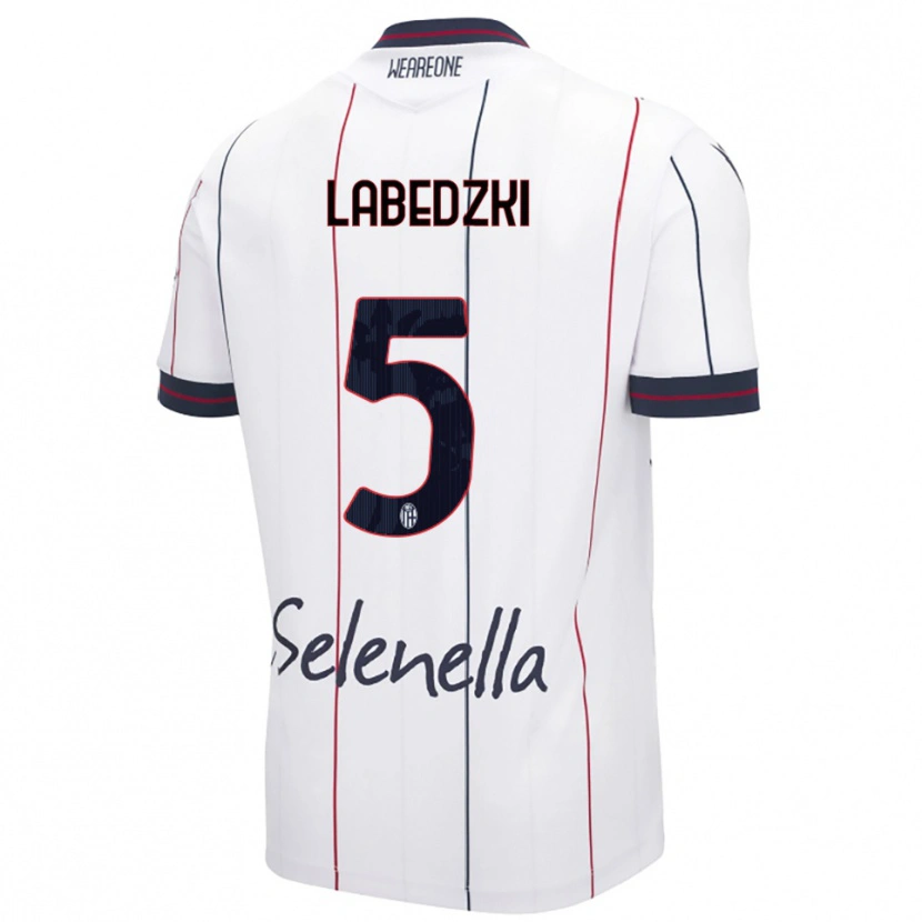 Danxen Enfant Maillot Jan Labedzki #5 Blanc Bleu Roi Tenues Extérieur 2025/26 T-Shirt
