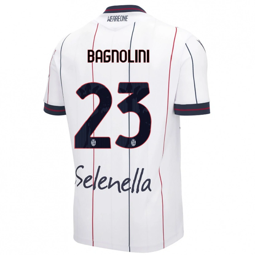 Danxen Enfant Maillot Nicola Bagnolini #23 Blanc Bleu Roi Tenues Extérieur 2025/26 T-Shirt