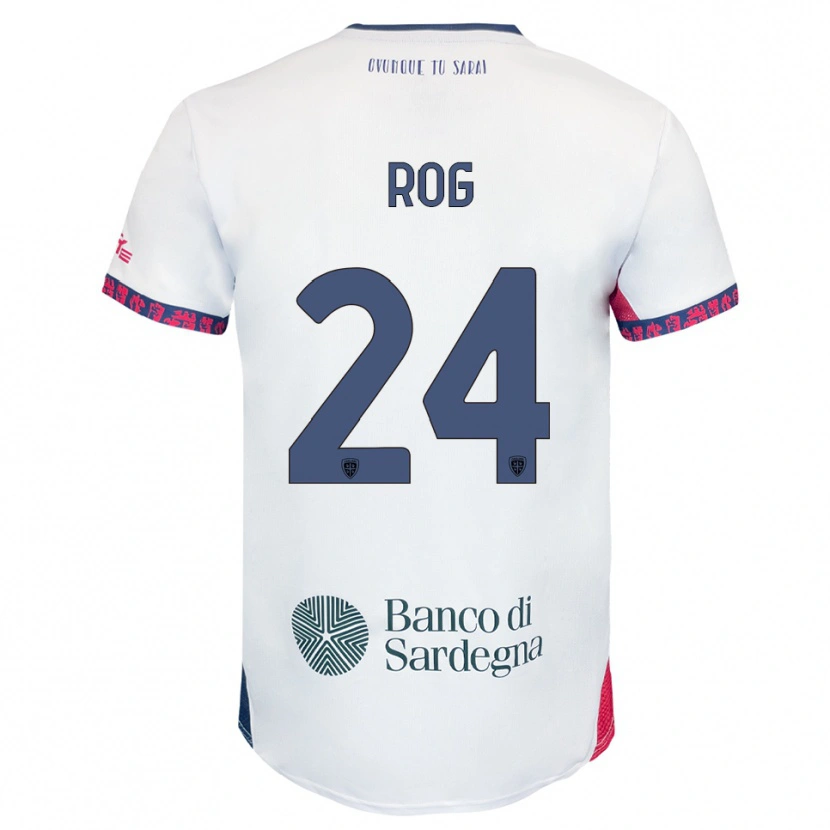 Danxen Enfant Maillot Marko Rog #24 Blanc Marine Rouge Tenues Extérieur 2025/26 T-Shirt
