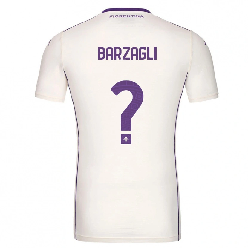 Danxen Enfant Maillot Mattia Barzagli #0 Blanc Violet Rouge Tenues Extérieur 2025/26 T-Shirt