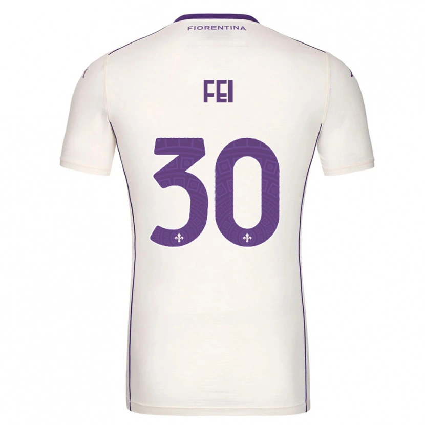 Danxen Enfant Maillot Gianmaria Fei #30 Blanc Violet Rouge Tenues Extérieur 2025/26 T-Shirt