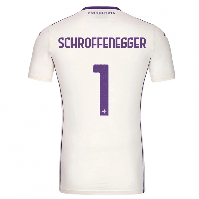 Danxen Enfant Maillot Katja Schroffenegger #1 Blanc Violet Rouge Tenues Extérieur 2025/26 T-Shirt