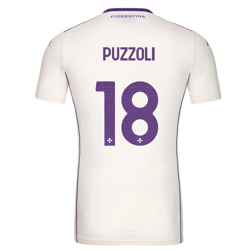 Danxen Enfant Maillot Giorgio Puzzoli #18 Blanc Violet Rouge Tenues Extérieur 2025/26 T-Shirt