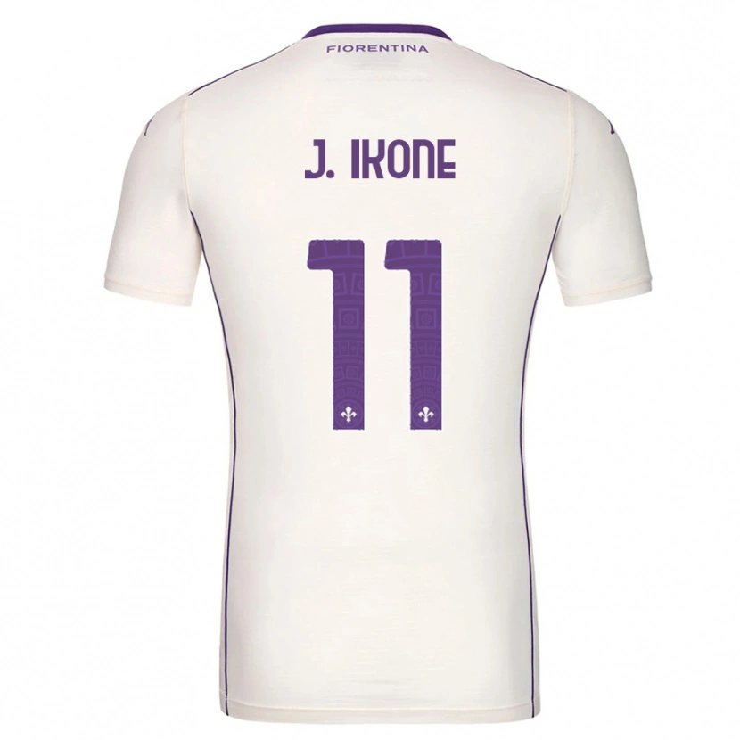 Danxen Enfant Maillot Jonathan Ikoné #11 Blanc Violet Rouge Tenues Extérieur 2025/26 T-Shirt