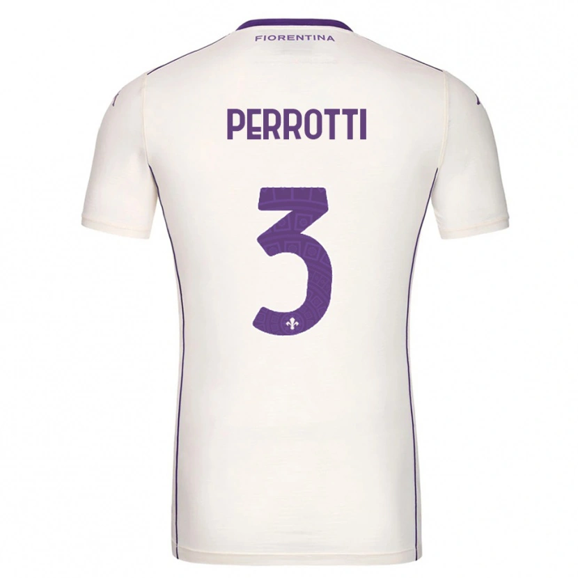 Danxen Enfant Maillot Alessandro Perrotti #3 Blanc Violet Rouge Tenues Extérieur 2025/26 T-Shirt