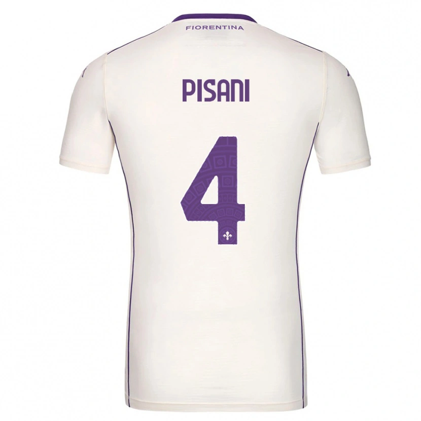 Danxen Enfant Maillot Diego Pisani #4 Blanc Violet Rouge Tenues Extérieur 2025/26 T-Shirt
