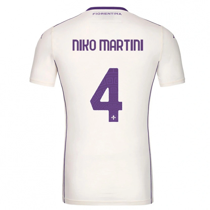 Danxen Enfant Maillot Niko Martini #4 Blanc Violet Rouge Tenues Extérieur 2025/26 T-Shirt