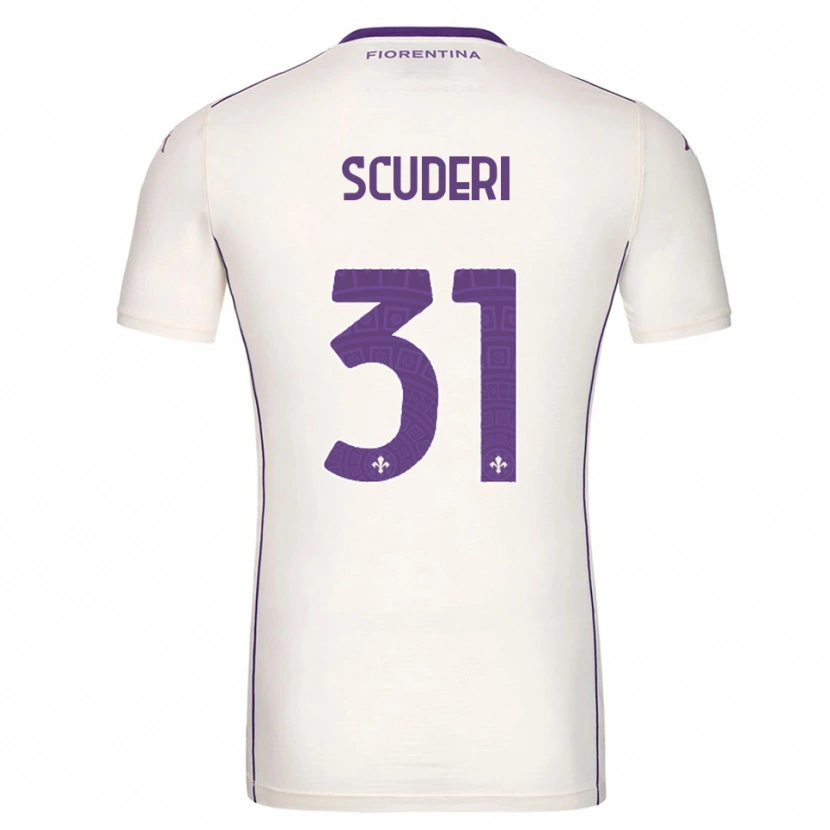 Danxen Enfant Maillot Giulio Scuderi #31 Blanc Violet Rouge Tenues Extérieur 2025/26 T-Shirt