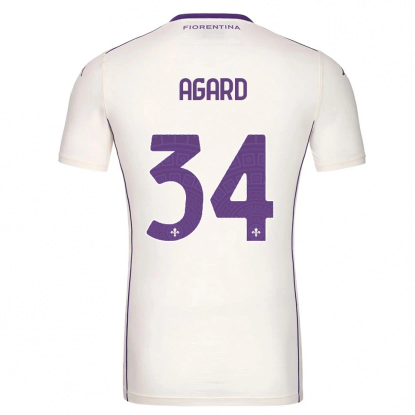 Danxen Enfant Maillot Laura Agard #34 Blanc Violet Rouge Tenues Extérieur 2025/26 T-Shirt