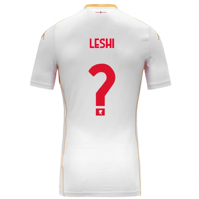 Danxen Enfant Maillot Arber Leshi #0 Blanc Rouge Tenues Extérieur 2025/26 T-Shirt