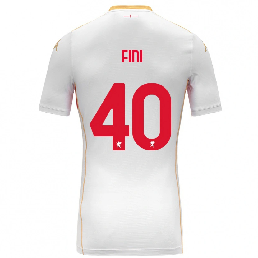 Danxen Enfant Maillot Seydou Fini #40 Blanc Rouge Tenues Extérieur 2025/26 T-Shirt
