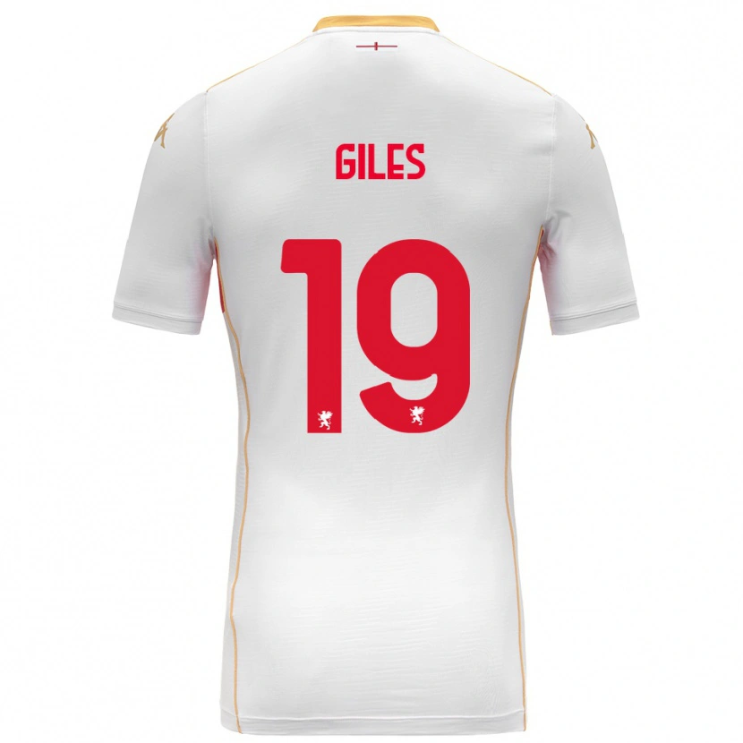 Danxen Enfant Maillot Heidi Giles #19 Blanc Rouge Tenues Extérieur 2025/26 T-Shirt