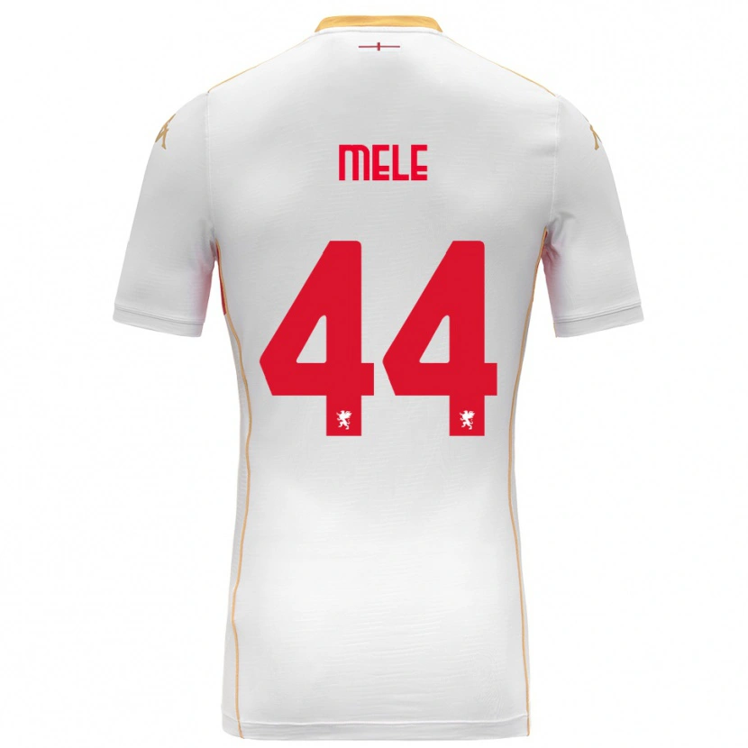 Danxen Enfant Maillot Chiara Mele #44 Blanc Rouge Tenues Extérieur 2025/26 T-Shirt