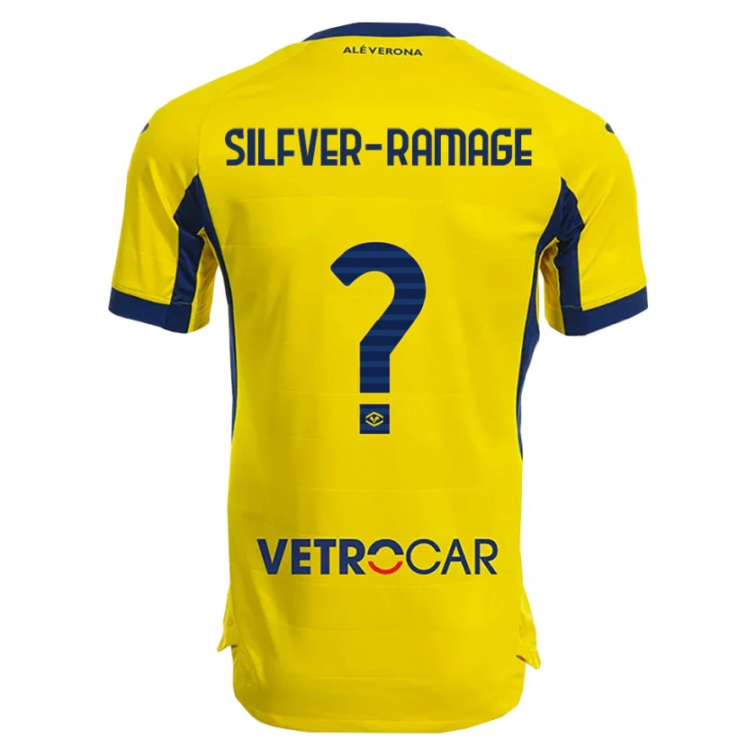 Danxen Enfant Maillot William Silfver-Ramage #0 Jaune Marine Tenues Extérieur 2025/26 T-Shirt
