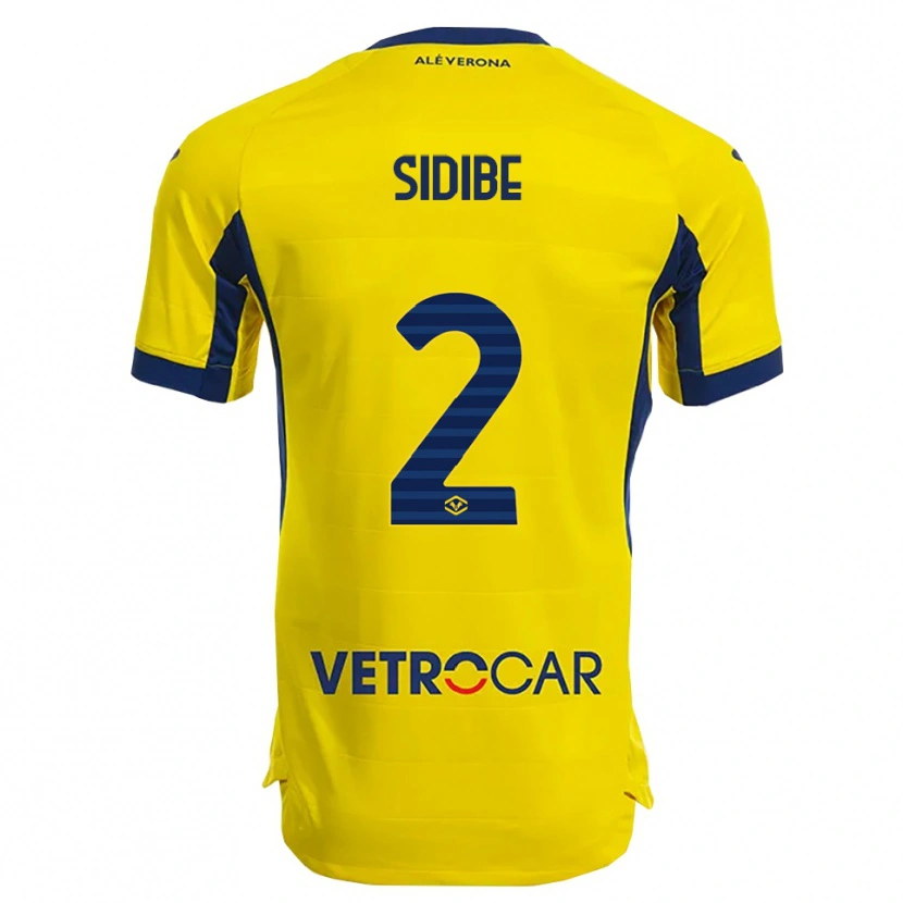 Danxen Enfant Maillot Amoro Sidibe #2 Jaune Marine Tenues Extérieur 2025/26 T-Shirt