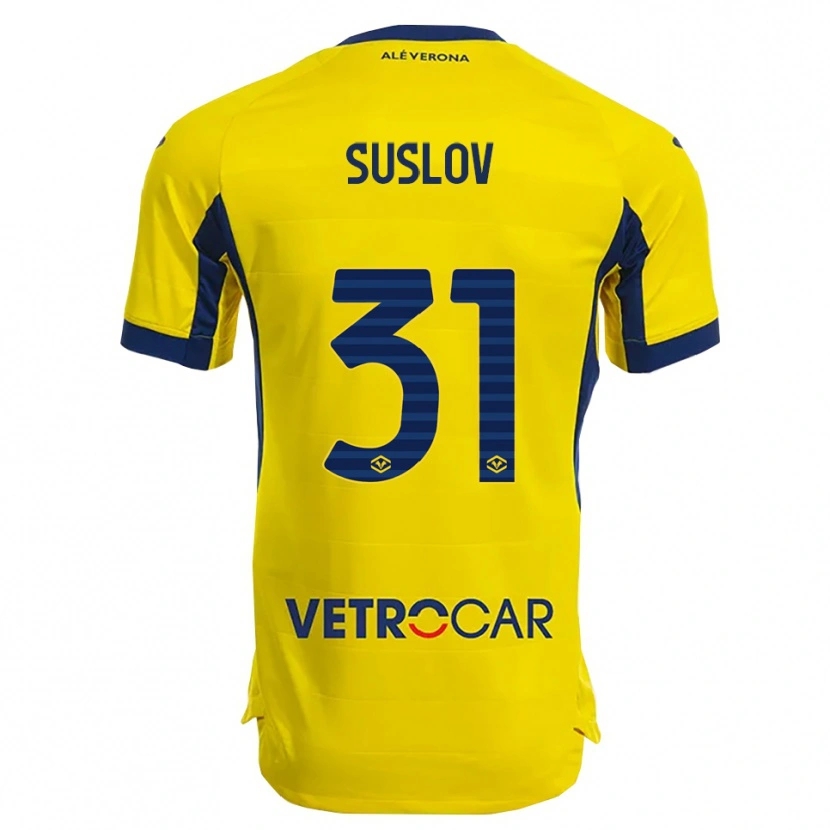 Danxen Enfant Maillot Tomas Suslov #31 Jaune Marine Tenues Extérieur 2025/26 T-Shirt