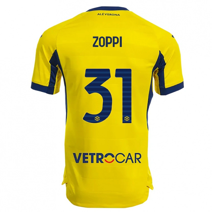 Danxen Enfant Maillot Sofia Zoppi #31 Jaune Marine Tenues Extérieur 2025/26 T-Shirt