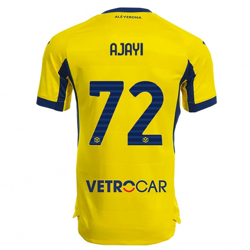 Danxen Enfant Maillot Junior Ajayi #72 Jaune Marine Tenues Extérieur 2025/26 T-Shirt