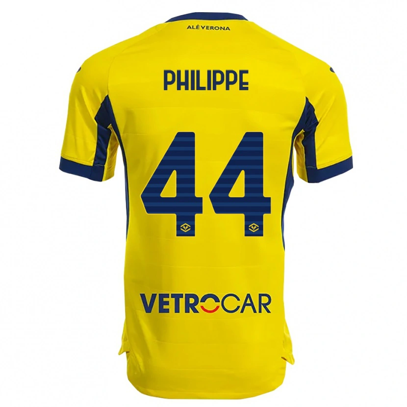 Danxen Enfant Maillot Mathis Amanu Philippe #44 Jaune Marine Tenues Extérieur 2025/26 T-Shirt