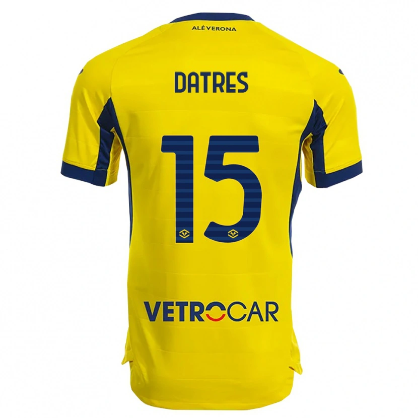 Danxen Enfant Maillot Gaia Datres #15 Jaune Marine Tenues Extérieur 2025/26 T-Shirt