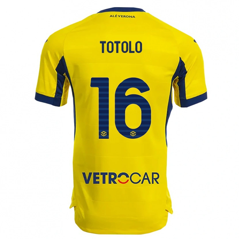 Danxen Enfant Maillot Maddalena Totolo #16 Jaune Marine Tenues Extérieur 2025/26 T-Shirt