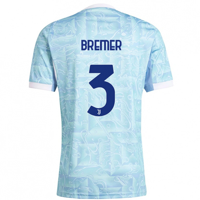 Danxen Enfant Maillot Bremer #3 Bleu Ciel Jaune Tenues Extérieur 2025/26 T-Shirt