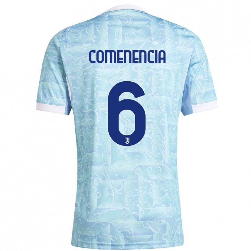 Danxen Enfant Maillot Livano Comenencia #6 Bleu Ciel Jaune Tenues Extérieur 2025/26 T-Shirt