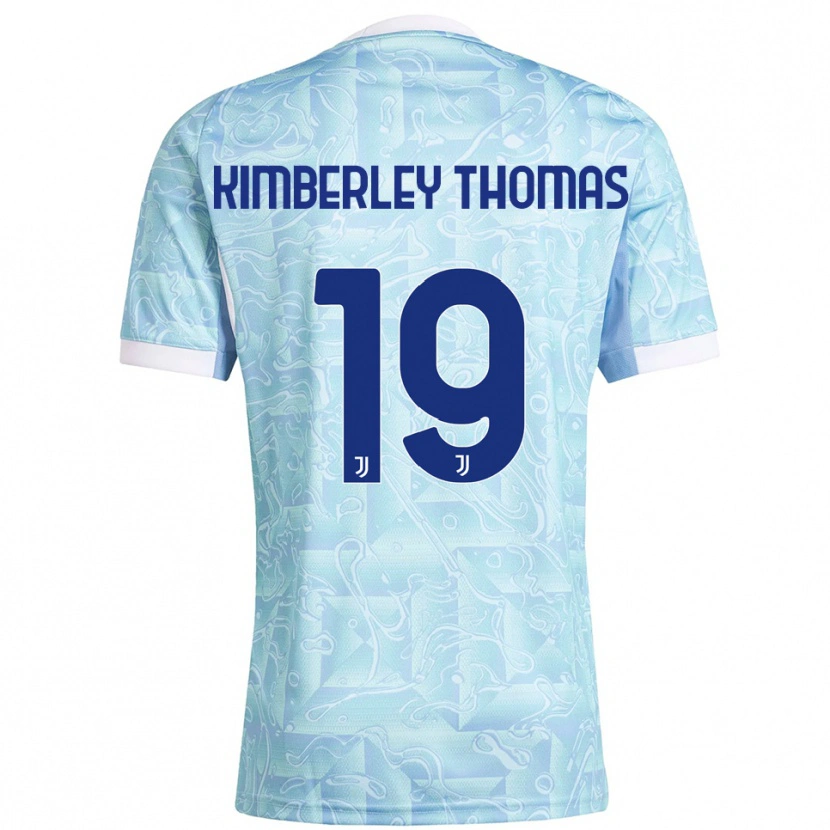 Danxen Enfant Maillot Lindsey Kimberley Thomas #19 Bleu Ciel Jaune Tenues Extérieur 2025/26 T-Shirt