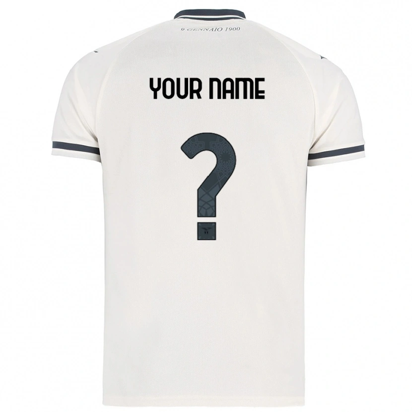 Danxen Enfant Maillot Votre Nom #0 Blanc Marine Tenues Extérieur 2025/26 T-Shirt