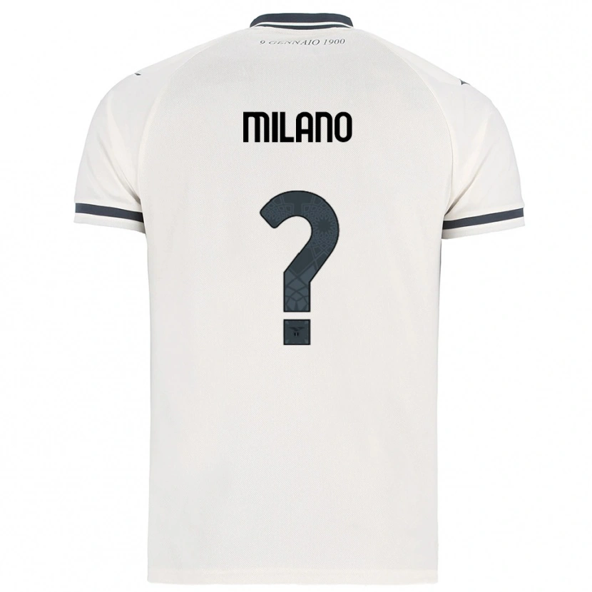 Danxen Enfant Maillot Alessandro Milano #0 Blanc Marine Tenues Extérieur 2025/26 T-Shirt