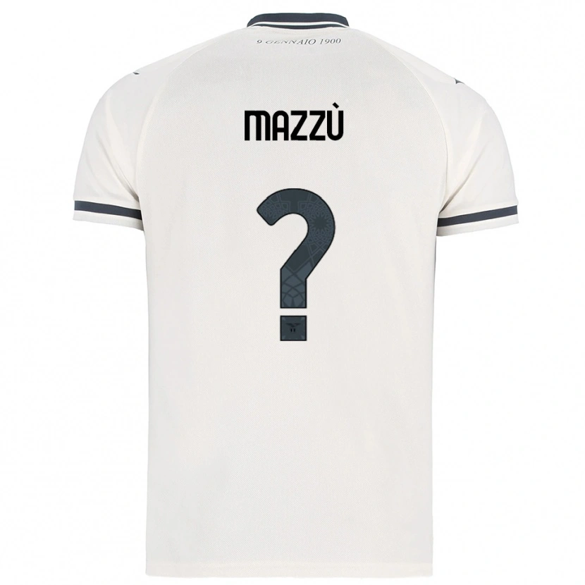 Danxen Enfant Maillot Domenico Mazzù #0 Blanc Marine Tenues Extérieur 2025/26 T-Shirt