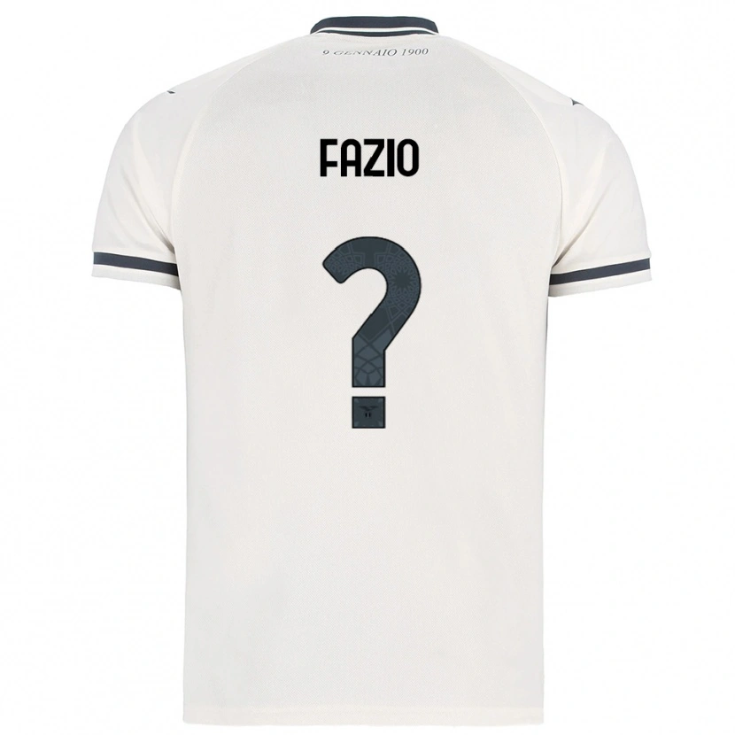 Danxen Enfant Maillot Francesco Fazio #0 Blanc Marine Tenues Extérieur 2025/26 T-Shirt