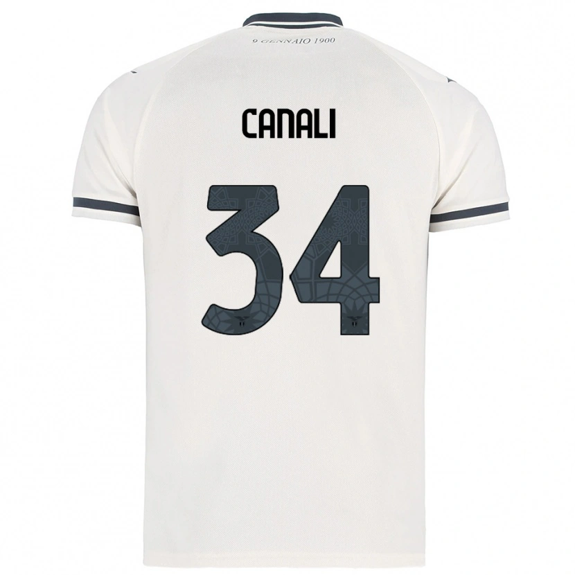 Danxen Enfant Maillot Giorgio Canali #34 Blanc Marine Tenues Extérieur 2025/26 T-Shirt
