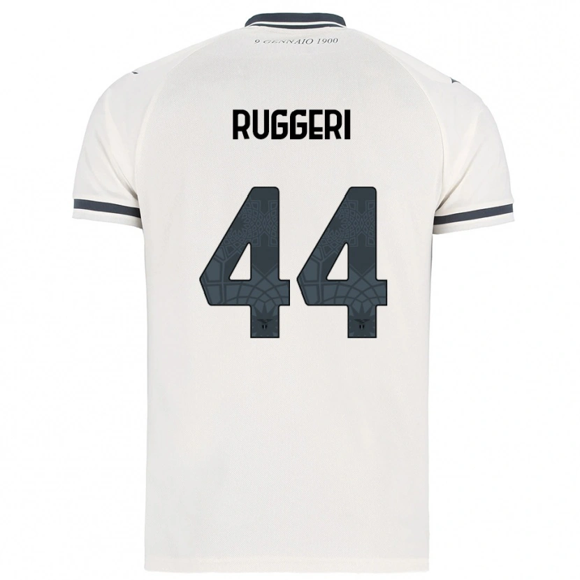 Danxen Enfant Maillot Fabio Andrea Ruggeri #44 Blanc Marine Tenues Extérieur 2025/26 T-Shirt
