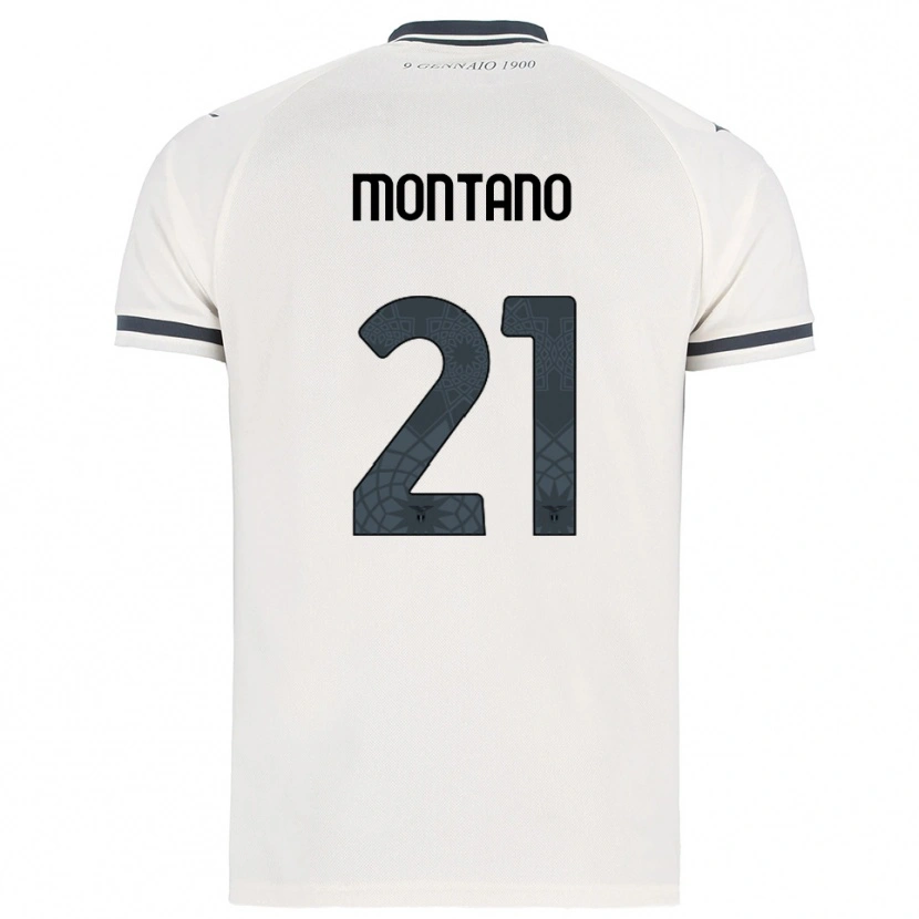 Danxen Enfant Maillot Tommaso Montano #21 Blanc Marine Tenues Extérieur 2025/26 T-Shirt