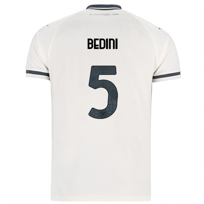 Danxen Enfant Maillot Filippo Bedini #5 Blanc Marine Tenues Extérieur 2025/26 T-Shirt