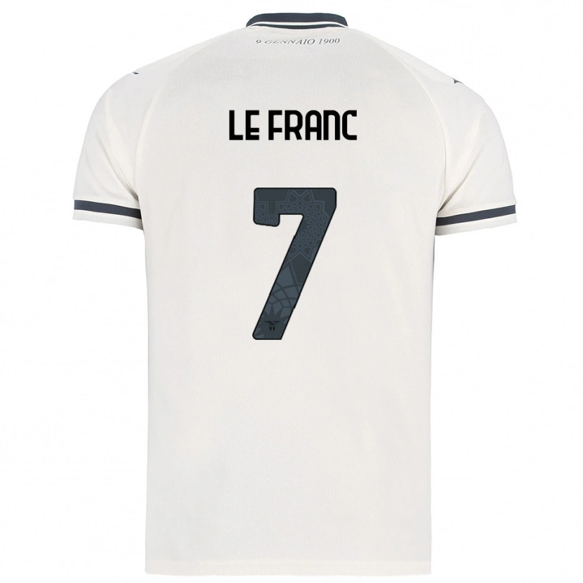 Danxen Enfant Maillot Chloé Le Franc #7 Blanc Marine Tenues Extérieur 2025/26 T-Shirt
