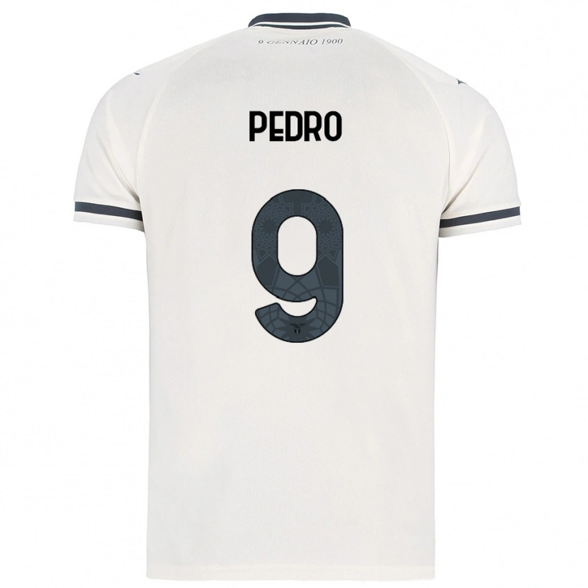 Danxen Enfant Maillot Pedro #9 Blanc Marine Tenues Extérieur 2025/26 T-Shirt