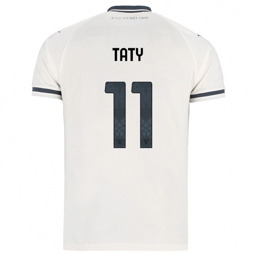 Danxen Enfant Maillot Taty Castellanos #11 Blanc Marine Tenues Extérieur 2025/26 T-Shirt