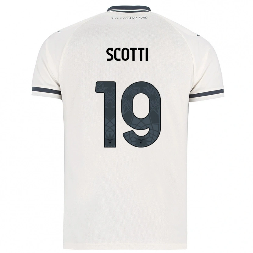 Danxen Enfant Maillot Asia Scotti #19 Blanc Marine Tenues Extérieur 2025/26 T-Shirt