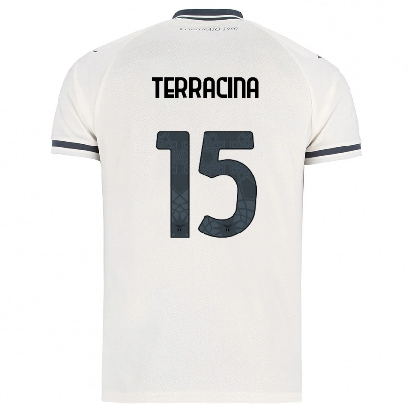Danxen Enfant Maillot Gavriel Terracina #15 Blanc Marine Tenues Extérieur 2025/26 T-Shirt