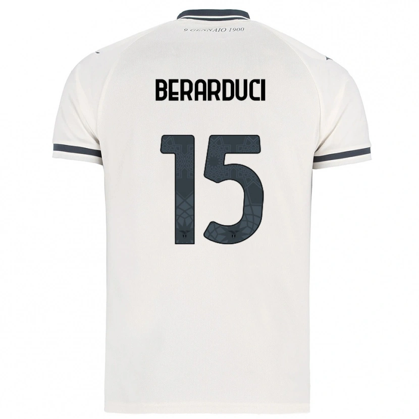 Danxen Enfant Maillot Martina Berarduci #15 Blanc Marine Tenues Extérieur 2025/26 T-Shirt