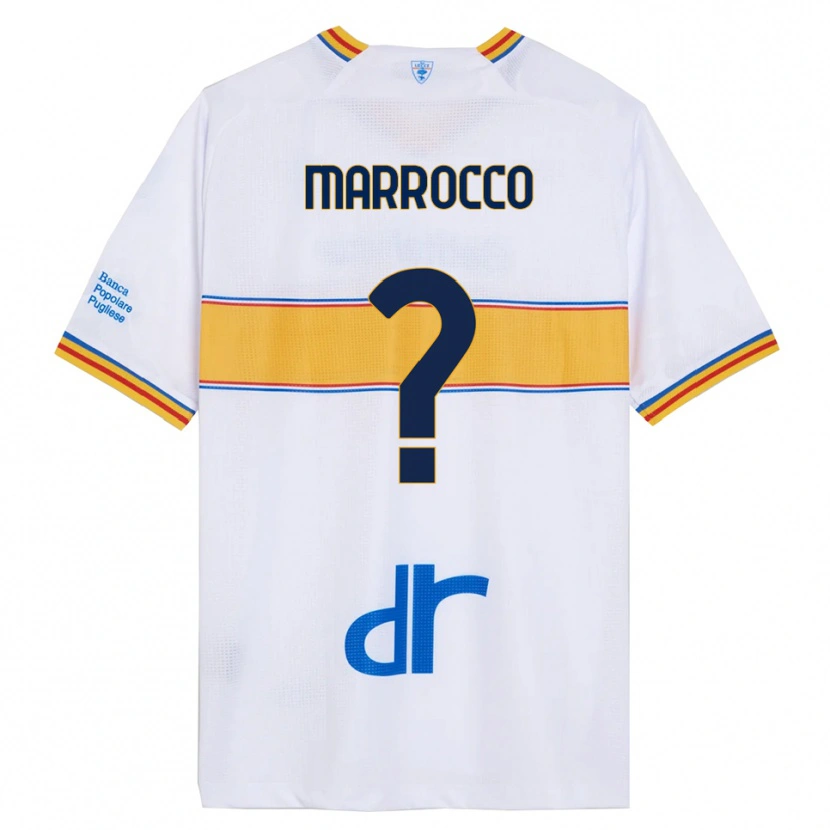 Danxen Enfant Maillot Iacopo Marrocco #0 Blanc Jaune Tenues Extérieur 2025/26 T-Shirt