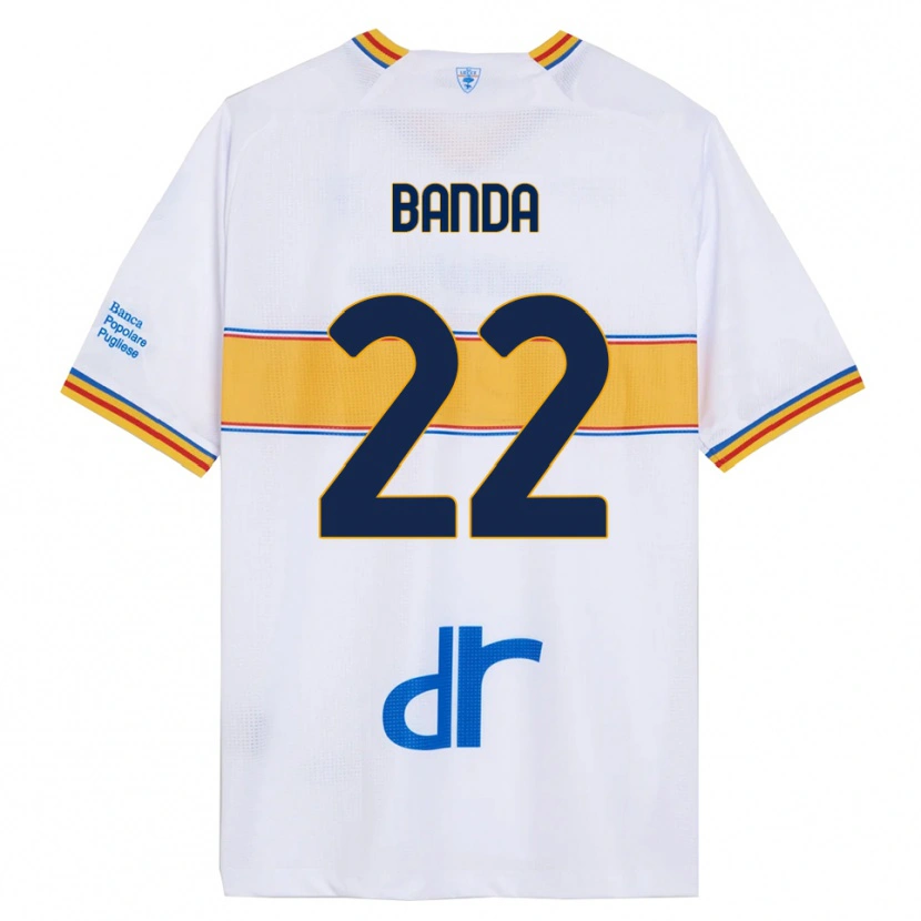 Danxen Enfant Maillot Lameck Banda #22 Blanc Jaune Tenues Extérieur 2025/26 T-Shirt
