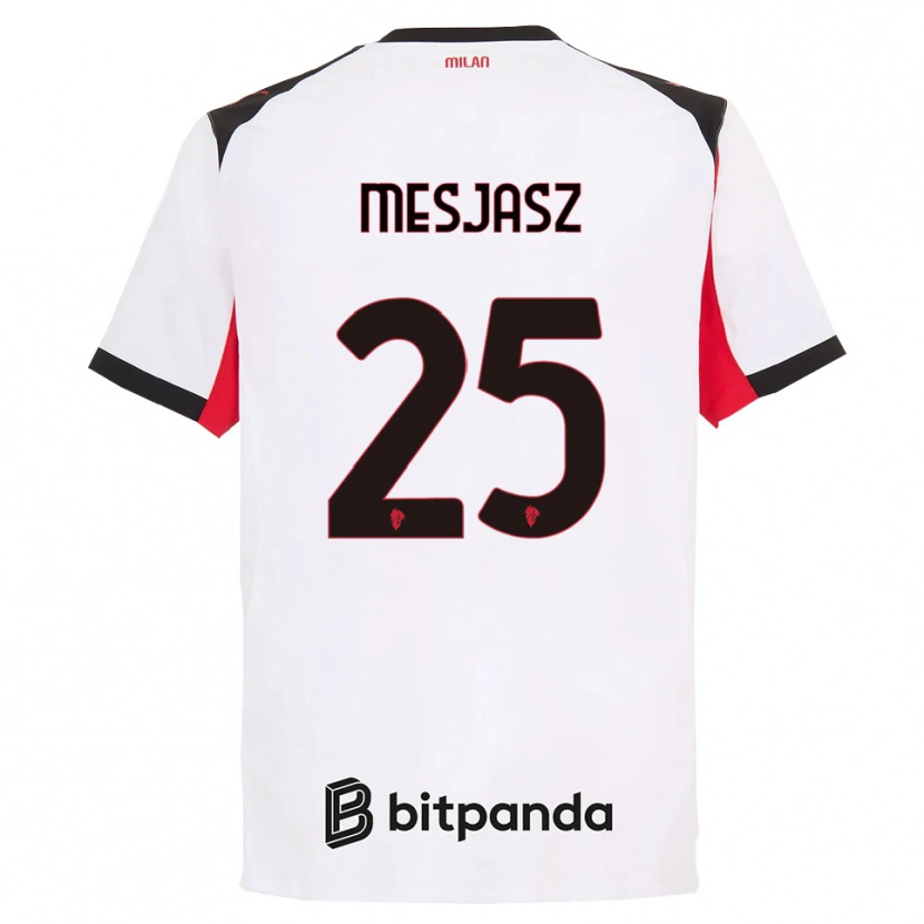 Danxen Enfant Maillot Malgorzata Mesjasz #25 Blanc Noir Tenues Extérieur 2025/26 T-Shirt