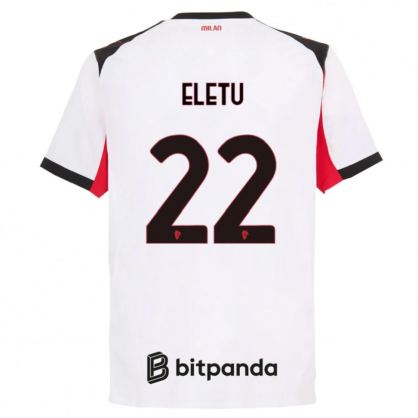 Danxen Enfant Maillot Victor Eletu #22 Blanc Noir Tenues Extérieur 2025/26 T-Shirt