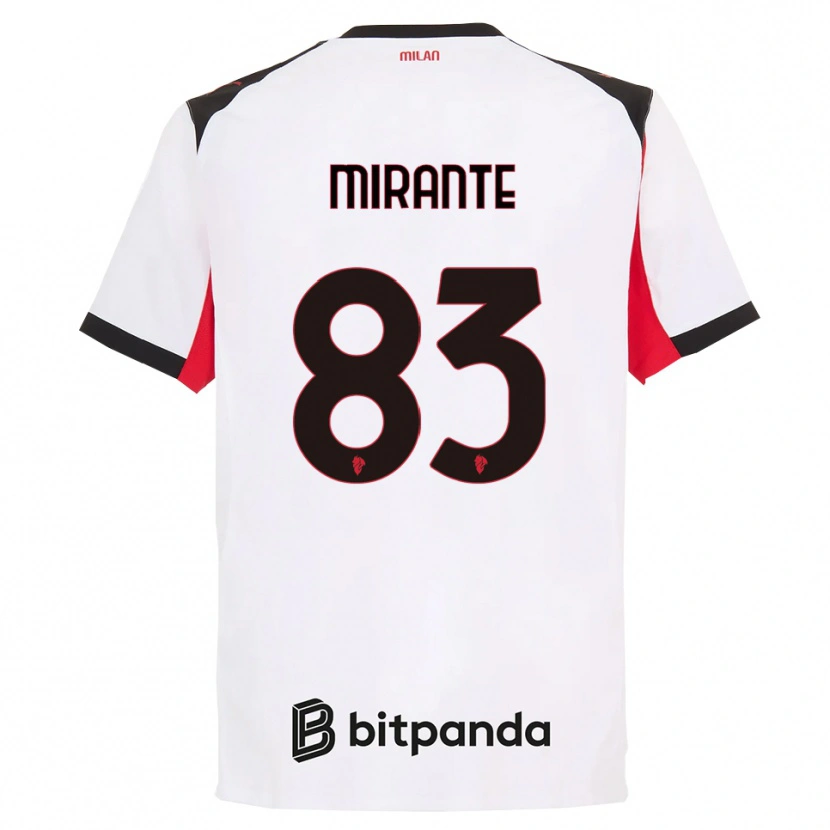Danxen Enfant Maillot Antonio Mirante #83 Blanc Noir Tenues Extérieur 2025/26 T-Shirt