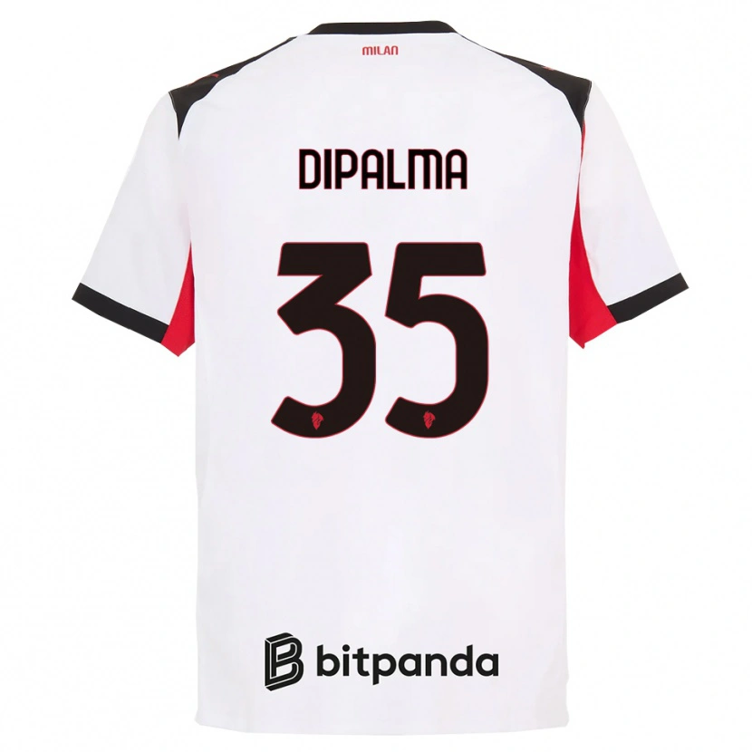 Danxen Enfant Maillot Matteo Dipalma #35 Blanc Noir Tenues Extérieur 2025/26 T-Shirt